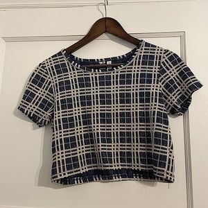 Taylor swift style Plaid cropped top